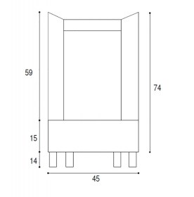 45x50 Mobile Bianco Scheda