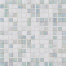 CSM01 Bianco Mix Mosaico in Pasta di Vetro a Tessere MADREPERLA