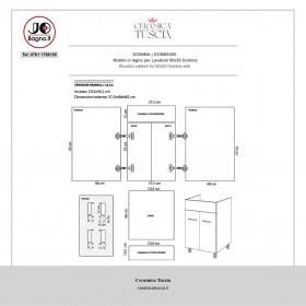 mobile per lavatoio 60x50 domina