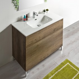 Mobile bagno a terra da 100 cm con cassetti Klara disponibile anche nella versione da 80 cm