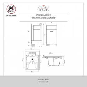  J07101A - tecnica mobile athena 45x60 vasca pvc