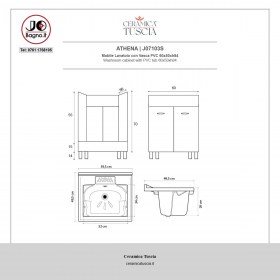 J07103S - tecnica mobile athena 60x50 vasca pvc