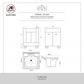 J07104A - tecnica mobile athena 50x50 vasca pvc