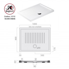 Piatto doccia H6 tecnica J1212