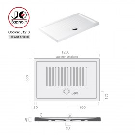 Piatto doccia H6 tecnica J1213