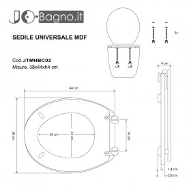 Copriwater Bianco Ghiaccio Universale Tecnica