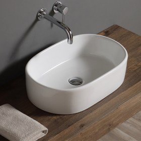 Lavabo appoggio Shira 56 Nero Ceramica