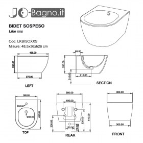 Bidet Sospeso Like xxs TECINCA