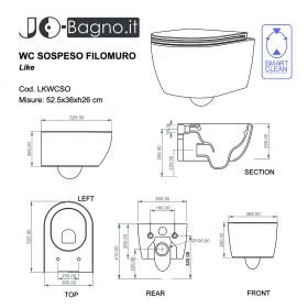 Wc e bidet istallazione sospesa Like