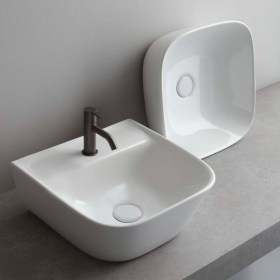 Lavabo appoggio 42,5x42,5 in caramica Soft