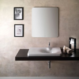 Lavabo incasso Fuji 80 Dx Ceramica Scarabeo