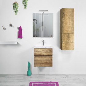 Mobile Bagno Sospeso Profondità 40 - Misure 50x40 Olmo Naturale