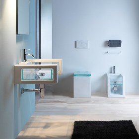 Lavabo 60 cm sospeso in vetro Glass