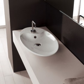 Lavabo appoggio Shape 70 Ceramica Scarabeo