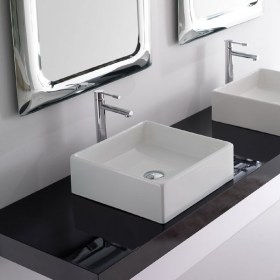 Lavabo appoggio Teorema 40 scarabeo ceramiche