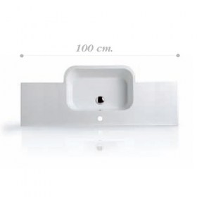 lavabo semincasso qubo 100 disegno ceramica