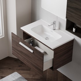 Composizione Bagno Aura 60 cm con cassettone e lavabo in ceramica 