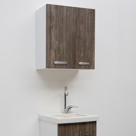 Pensile a due ante Domina Mix wood scuro 58x58 cm lavanderia 