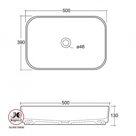 Tecnica Lavabo in ceramica da appoggio