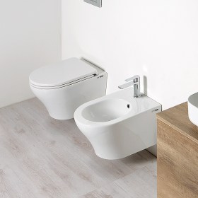 Sanitari Sospesi Zeta in ceramica Bianco Lucido