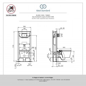 Wc sospeso BLEND CUBE tecnica - Ideal Standard