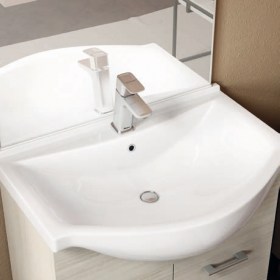 lavabo in ceramica con mobile a terra per collezione Gaia1 da 85