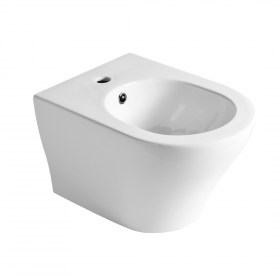 Bidet sospeso Parete Zeta in ceramica Bianco Lucido