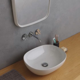 Lavabo Ovale FINE 50 bianco colorato Ceramica Sm Ceramica