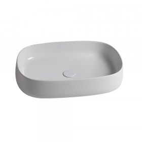 Lavabo ad installazione da appoggio da 60 cm Join realizzato in ceramica bianca lucida 