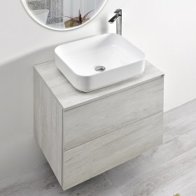 Mobile Bagno Sospeso KLARA con due cassetti con Lavabo Peyton