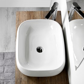 Lavabo appoggio 56.5x43 Plutone