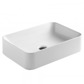 lavabo rettangolare 53x38 clean realizzato in ceramica bianca lucida