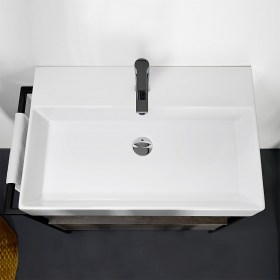 Lavabo in Ceramica FUSION 71x46xh15 cm con troppo pieno