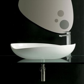 Lavabo Poison 75 cm bianco lucido