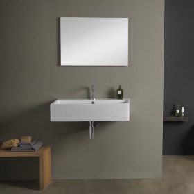 lavabo sospeso 39x60 senso realizzati in ceramica bianca lucida