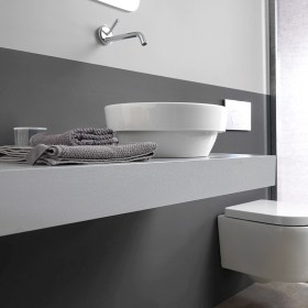 lavabo sospeso tondo cm38 senso realizzati in ceramica bianca lucida