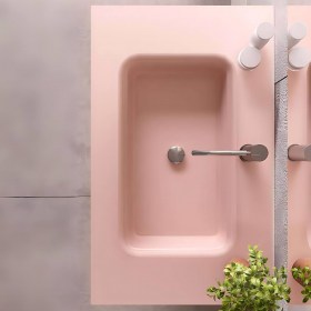 Lavabo in vetro opaco 80 | 100 cm Rosa