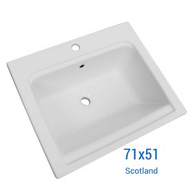 Lavatoio 71x51 Scotland incasso in Ceramica