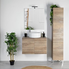 Mobile bagno sospeso con ante incluso KLARA  e Colonna 174 KLARA