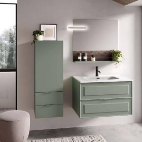 Mobile lavabo con frontale bugnato Salvia Opaco 