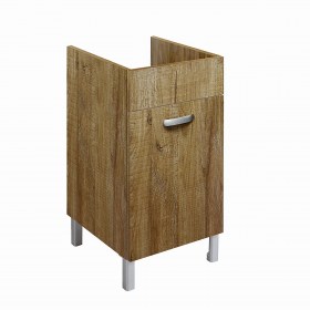 Mobile per lavatoio in ceramica DOMINA 45x50 Wood Chiaro lato