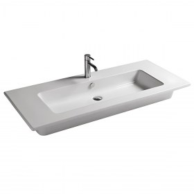 Lavabo consolle Panarea 96 cm Profondità 51 cm Ideale per incasso su mobile o installazione sospesa