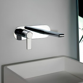 Rubinetto parete per lavabo bagno Serie Acqua 