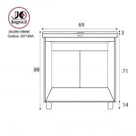 Tecnica ATHENA Mobile Lavatoio 70x40