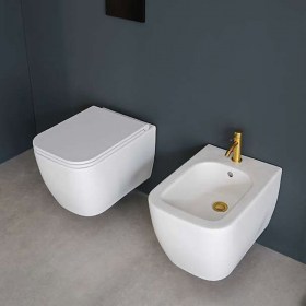 Sanitari Sospesi THEOREMA 2.0 Wc Twist e Bidet Scarabeo Ceramica